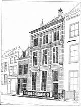 Tekenen Huizen Delft Gebouwen Pentekening Gevels Mensen Berch Voormalige sketch template