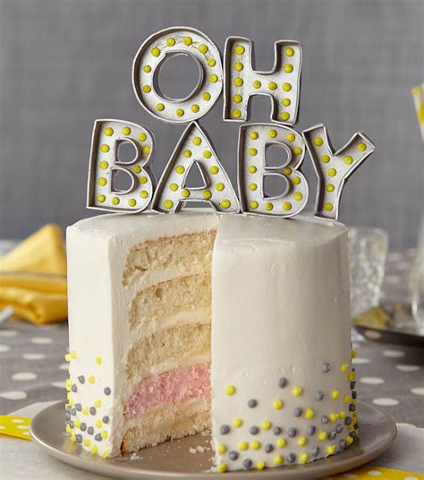 these gender reveal cakes are a delicious way to share your joyful news