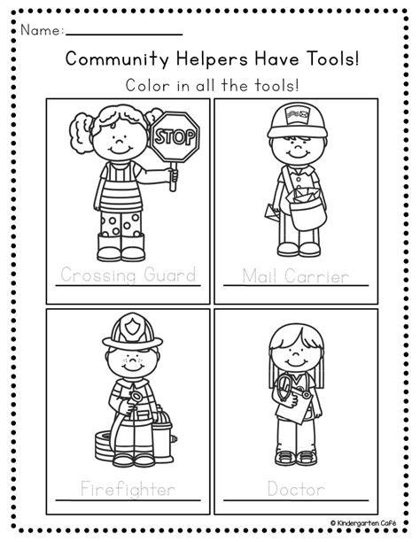 community helpers coloring page  teach simple
