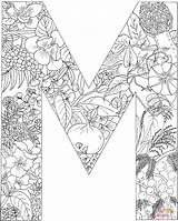 Coloring Letter Pages Alphabet Plants Printable Kids Mandala Supercoloring Nature Sheets Adult English Clipart Crafts Select Numbers Category Letters Animal sketch template