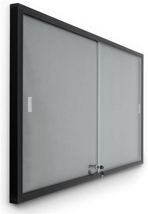 60 X 36 Enclosed Bulletin Board With 2 Locking Sliding