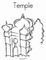Temple Coloring Pages Mosque Judaism Synagogue Menorah Noodle Religious Twistynoodle Outline Twisty Favorites Login Add Built California Usa Popular Print sketch template