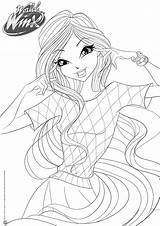 Winx Coloring Pages Club Casual Sheets Disney Girls Outfit винкс Tynix sketch template