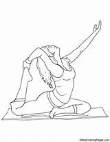Yoga Coloring Pages Kids sketch template