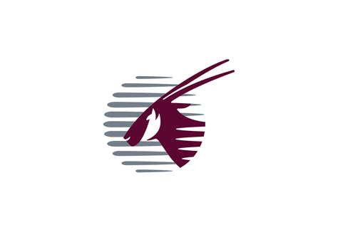 qatar airways logo meaning design history  evolution qatar qatar airways arabian oryx