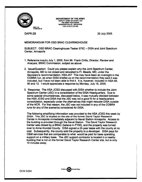 letter  justification memo  army financial report