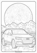 Audi Coloring Printable R8 Pages Book Cars Popular sketch template