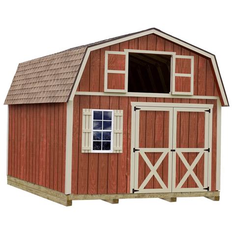 barns  ft   ft millcreek  floor gambrel engineered storage shed installation