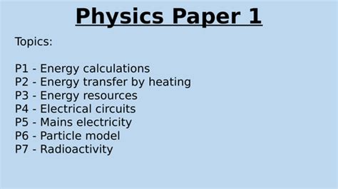 aqa physics paper  knowledge organiser booklet teaching resources