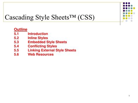 cascading style sheets css powerpoint    id