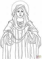 Rosary Lady Coloring Pages Printable Catholic Color Clipart Blessed Mother Kids Church Heart Version Click Ipad Online Print Sacred Lourdes sketch template