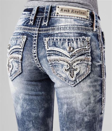Rock Revival Raven Straight Stretch Cuffed Jean Womens Jeans In