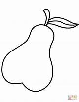Pear Pera Dibujo Fruits sketch template
