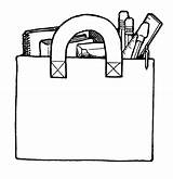 Bag Paper Clipart Cliparts Library Line sketch template