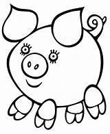 Easy Coloring Pages Drawings Kids Pig Cliparts Clipart Library Gadu Adults Favorites Add sketch template