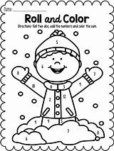 January Color Roll Coloring Pages Winter Teacherspayteachers Math Easy Teachers Kindergarten Preview Pay Teacher Students sketch template