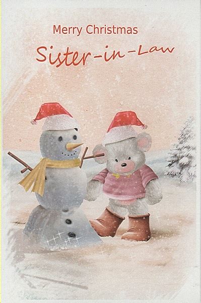 female relation christmas cards merry christmas sister in law