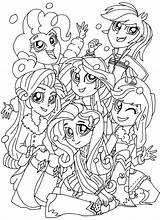 Pony Equestria Coloring Girls Little Pages Printable Rainbooms sketch template