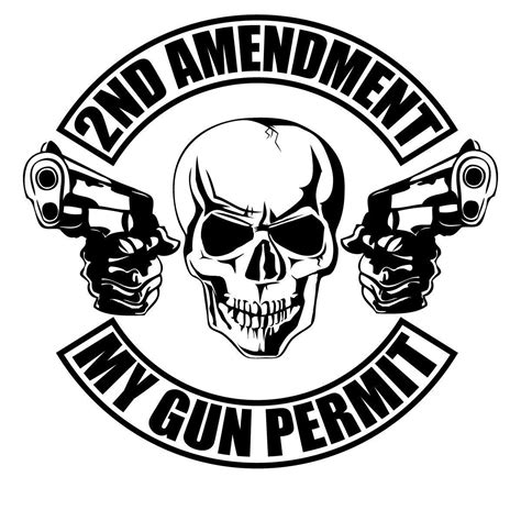Gun Permit Badge 2nd Amendment Rights Skull Duramax Diesel