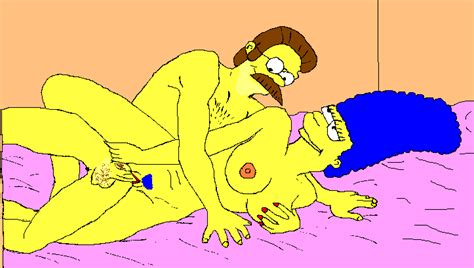 rule 34 breasts color female human insertion lying male marge simpson ned flanders nipples