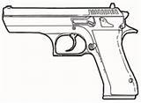 Drawing Pistol Colt M1911 Revolver Getdrawings Magnum sketch template