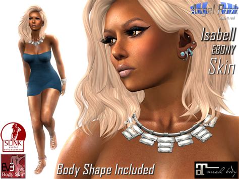 Second Life Marketplace Angel Rock Skin Isabell Ebony Boxed Demo