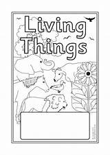 Living Things Book Topic Covers Sparklebox Editable Related Items sketch template