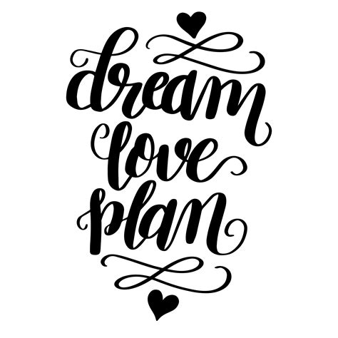 Hand Lettered Dream Love Plan Free Svg Cut File