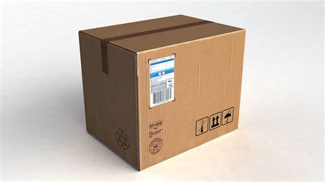 cardboard package box  vr ar  poly  model cgtrader