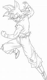 Goku Saiyan Lineart Ssj Dbz Fase Brusselthesaiyan Dragonball Instinto Paso Preto Desenhar Aranha Homem sketch template