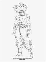 Goku Instinct Dbz Pngitem Jiren Mastered Coloringhome Vegeta sketch template