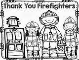 Fire Firefighters Safety Coloring Thank Preschool Pages Fireman Week Firefighter Classroom Crafts Department Kindergarten Community Helpers Inspiration First Freebie Responders sketch template