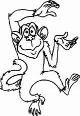 Monkey Coloring Pages Cartoon Cute Baboon Drawing Characters Maracas Adults Animal Kids Sock Printable Color Hop Monkeys Character Getcolorings Clipartmag sketch template