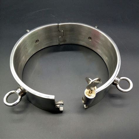 hot 6cm high heavy slave collar metal bondage stainless