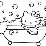 Kitty Hello Mermaid Coloring Pages Getcolorings Color sketch template