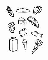 Food Coloring Pages Color Pantry Kids Health Template Meals Choose Board Foods sketch template
