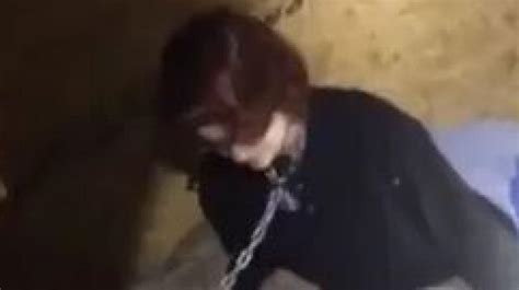 video us woman chained locked in metal storage container rescued after 2 months