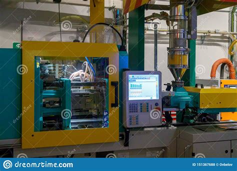 Plastic Injection Molding Machine In The Process Of