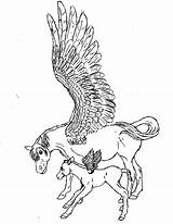 Pegasus Coloring Pages Unicorn Printable Kids Colouring Creative Informative Son His Albanysinsanity sketch template