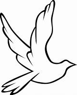 Dove Coloring Library Clipart Symbol Christian Sheet sketch template