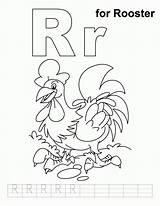 Coloring Rooster Pages Letter Practice Handwriting Kids Comments Template Coloringhome sketch template