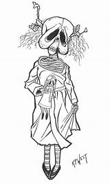 Horror Halloween Voodoo Clown Getdrawings sketch template