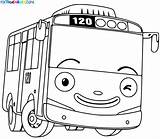 Tayo Autobus Mewarnai Kartun Buses Kleinen Sketsa Kumpulan Imprimibles Verschiedene Zeichentrickfiguren Warna Tokoh Disimpan sketch template