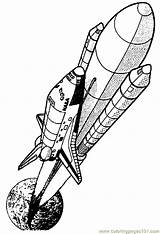 Coloring Pages Space Shuttle Printable Color Transportation Kids Drawing Transport Air Shuttles Nasa Fusee Sheet Getdrawings sketch template