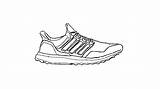 Adidas Boost Coloring Shoes Yeezy Pages Template Sketch sketch template