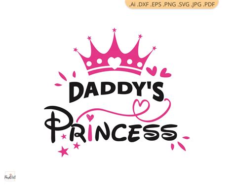 daddys princess svg sign valentine svg cut file for cricut