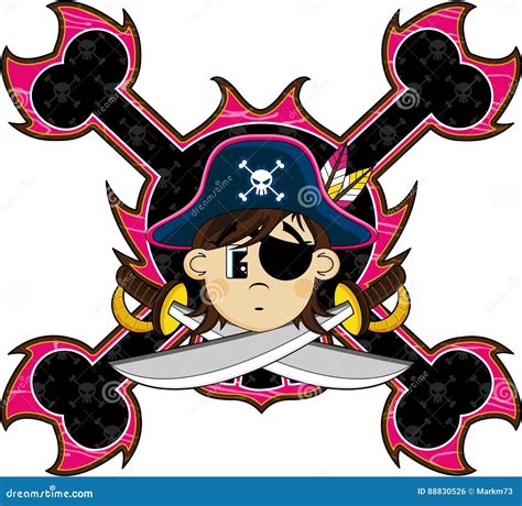 cute cartoon pirate stock vector illustration  sailor