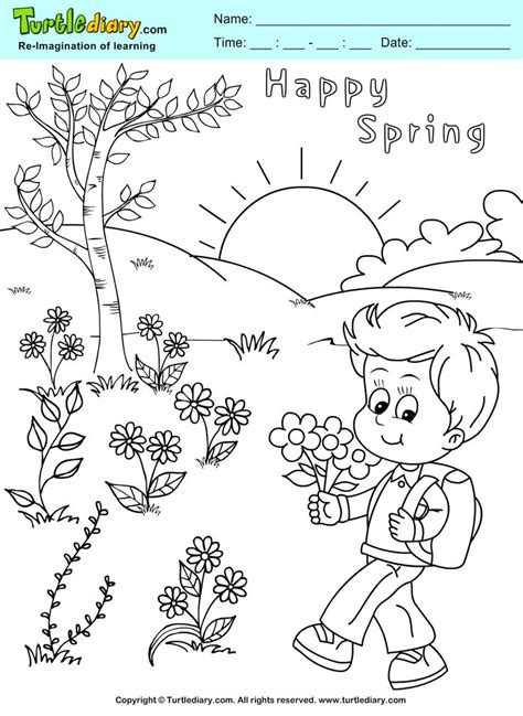 spring coloring page coloring sheet spring coloring pages coloring