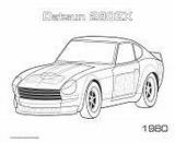 Coloring Pages Datsun Cars 280zx 1980 Print sketch template