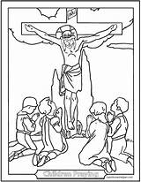 Lent Praying Pasqua Sheets Prayers Colorare Rosary Christ Sunday Crucifixion Religiose Saintanneshelper sketch template